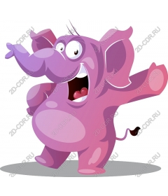 Fun pink elephant