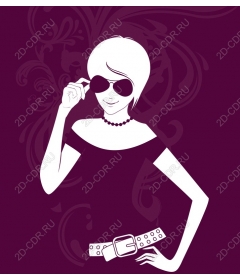  Chic fashion: stylish woman in sunglasses