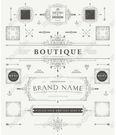  Collection of retro labels