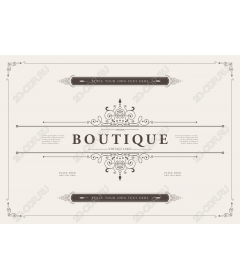  Elegant vintage boutique label