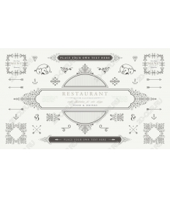  Elegant restaurant menu