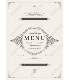 Retro-menu — restaurant vintage Aesthetics