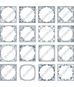  Elegant set of decorative frames