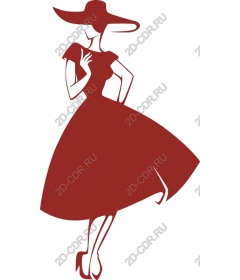  An elegant lady in a vintage dress