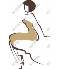  Stylish woman sitting