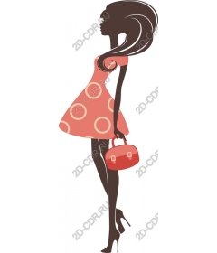  Elegant fashion - Woman in polka dot dress