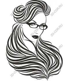  Elegant woman in black and white