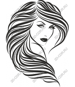  Elegant woman with flying hair