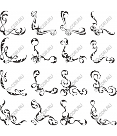  Elegant set of black and white curls