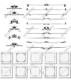 Элегантный набор рамок и декоративных разделителей