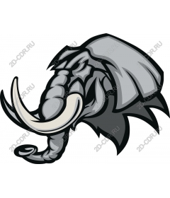 Stylized elephant head