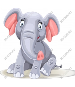  Cute cartoon elephant