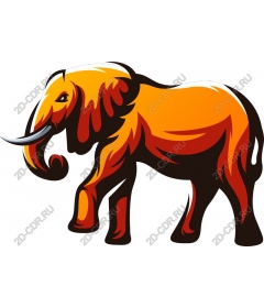  Colourful stylized elephant