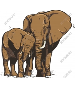  Family vintage elephants
