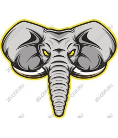 Graphic mascot elephant
