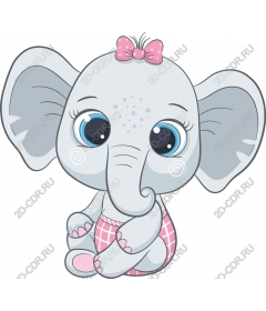  The cute elephant