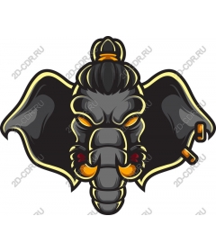  Brave elephant head