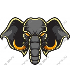  Powerful elephant head