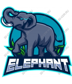 Stylized elephant