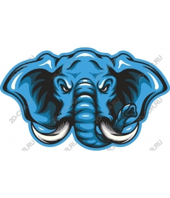  Bold blue elephant