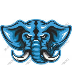 Majestic blue elephant