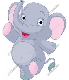 Cute cartoon elephant