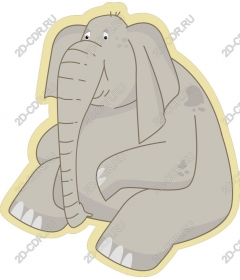 Playful cartoon elephant