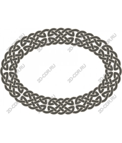Oval frame with Celtic knot