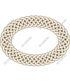  Elegant braided oval frame