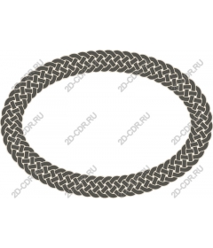  Braided oval frame