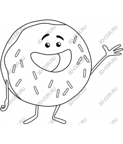 Funny donut character