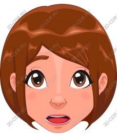  Cartoon "Surprised girl"