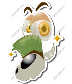  Adorable cartoon dog with money
