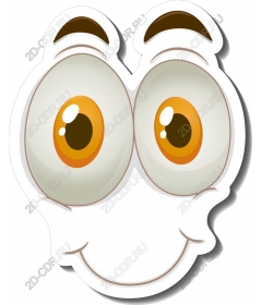 Playful cartoon face