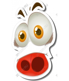 Playful cartoon face