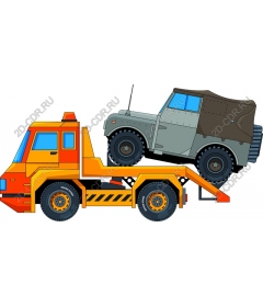  Bright tow truck