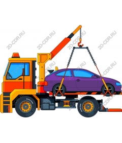  Bright tow truck