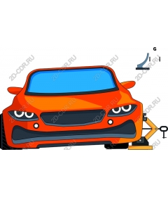  Спортивный оранжевый автомобиль