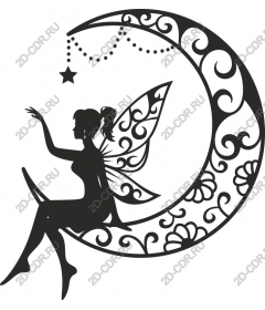  Fairy on a Crescent moon