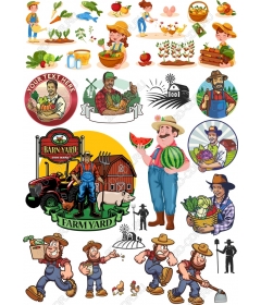 A set of farm activities