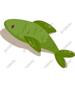 Playful green fish