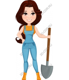  Charming woman-gardener