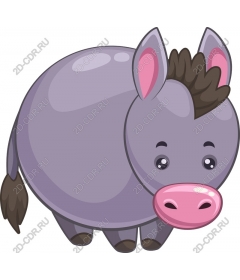  Cute cartoon donkey