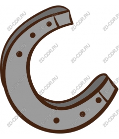 Stylized metal horseshoe