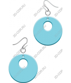  Elegant blue round earrings