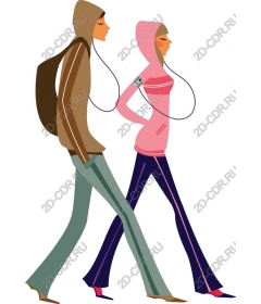 Urban fashion: fashion walking figures
