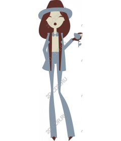  Chic fashion: the elegant woman a drink
