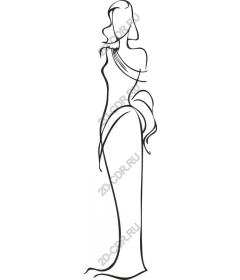  Elegant female figure in the style of minimalism