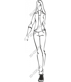 Elegant woman walking