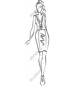 Trendy chic minimalistic woman